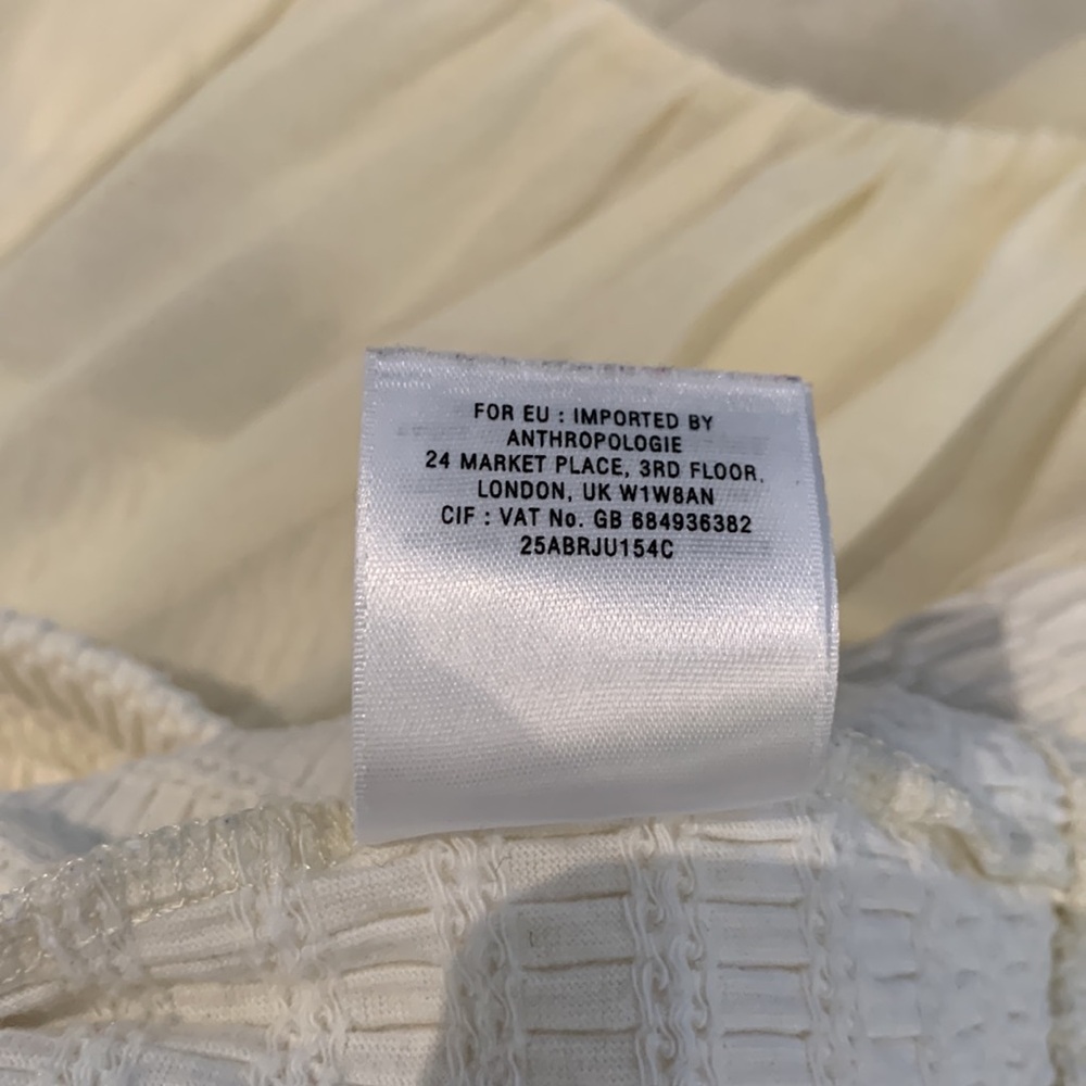 Anthropologie Ivory top sz S - Picture 6 of 8